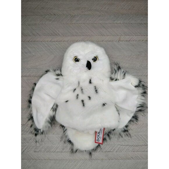 Douglas Snowy Spotted Owl Full Body Puppet Lifelike Plush Harry Potter Hedwig - Picture 2 of 6